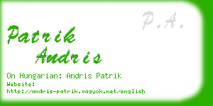 patrik andris business card